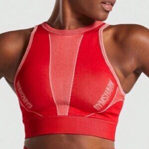 Gymshark Turbo Red Sports Bra, Women's Medium